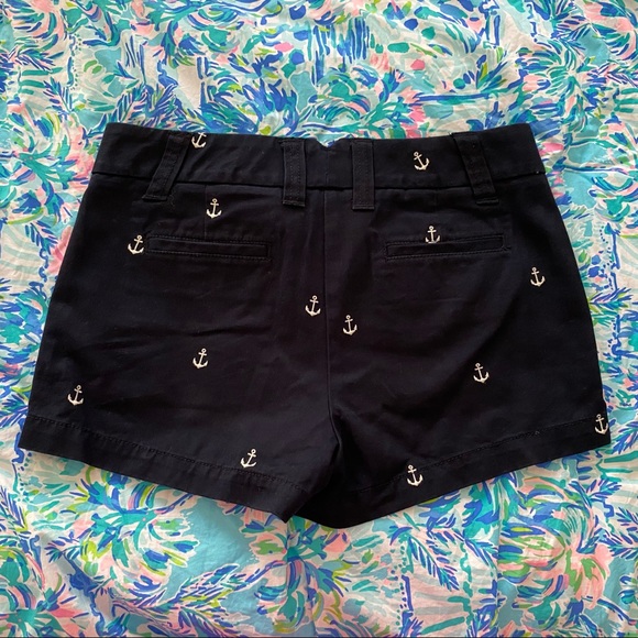 J.Crew Chino Navy Anchor Shorts - Picture 2 of 3